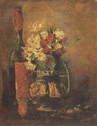 Vase with Carnation and Roses and a Bottle (nn04) Vincent Van Gogh